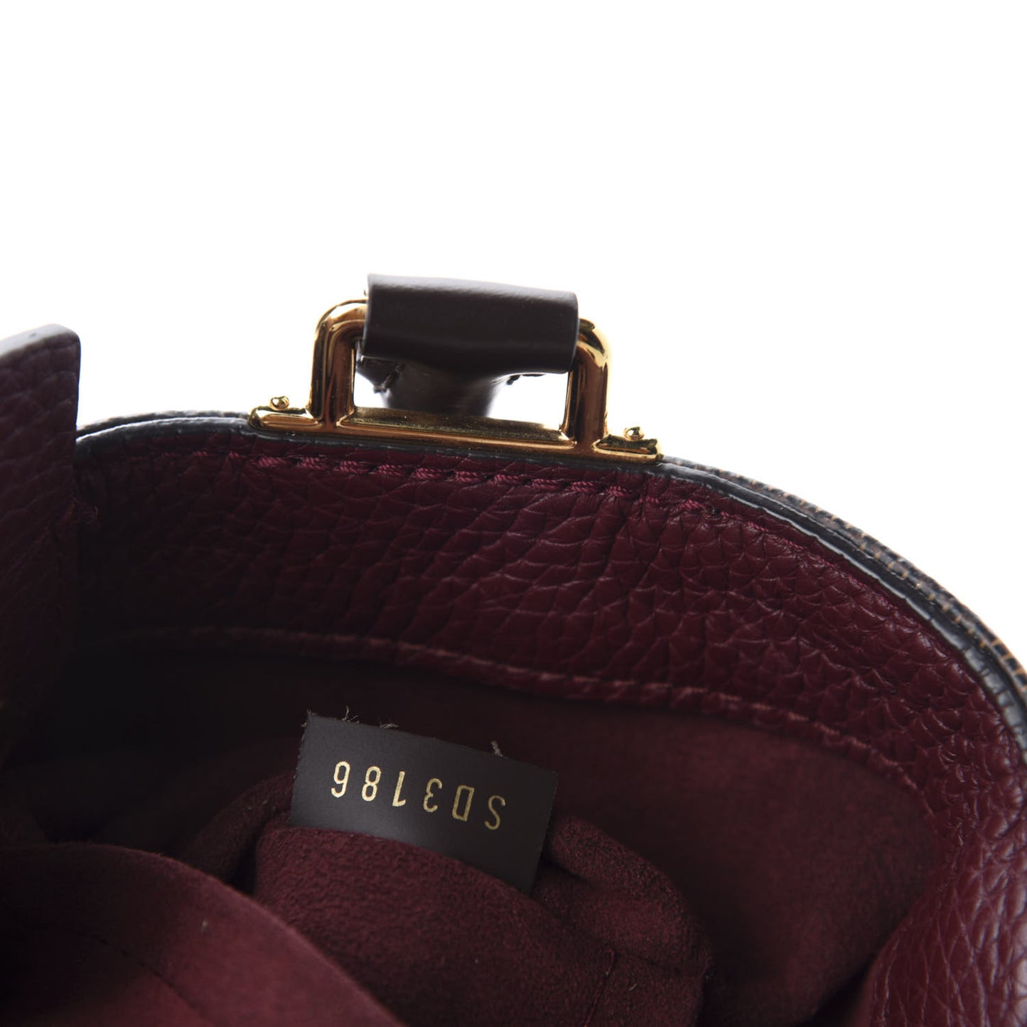 Damier Ebene Cuir Taurillon Brittany Bordeaux