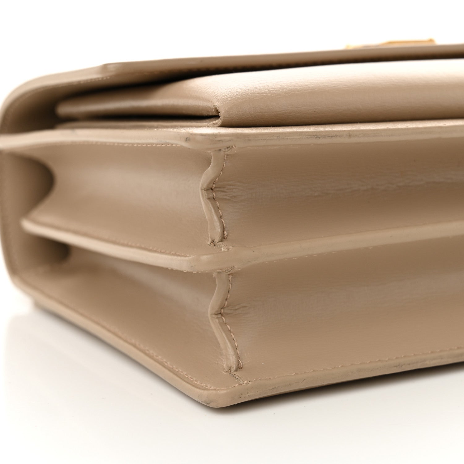 Saint Laurent Calfskin Medium Monogram Sunset Dark Beige 9 of 13