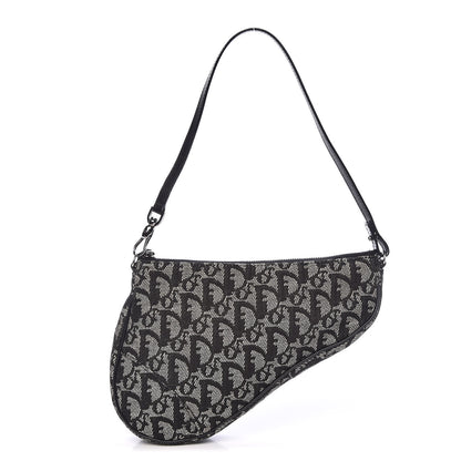 Christian Dior Monogram Mini Saddle Pochette Black 1 of 10