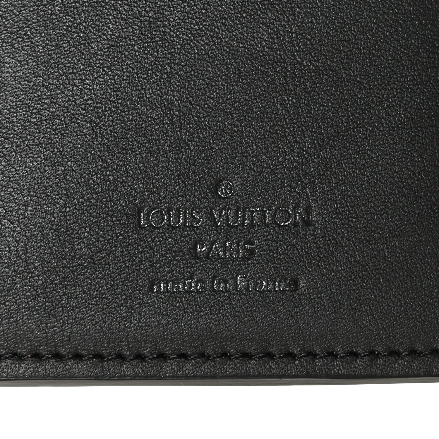 Louis Vuitton Calfskin Monogram Shadow Brazza Wallet Black 7 of 10