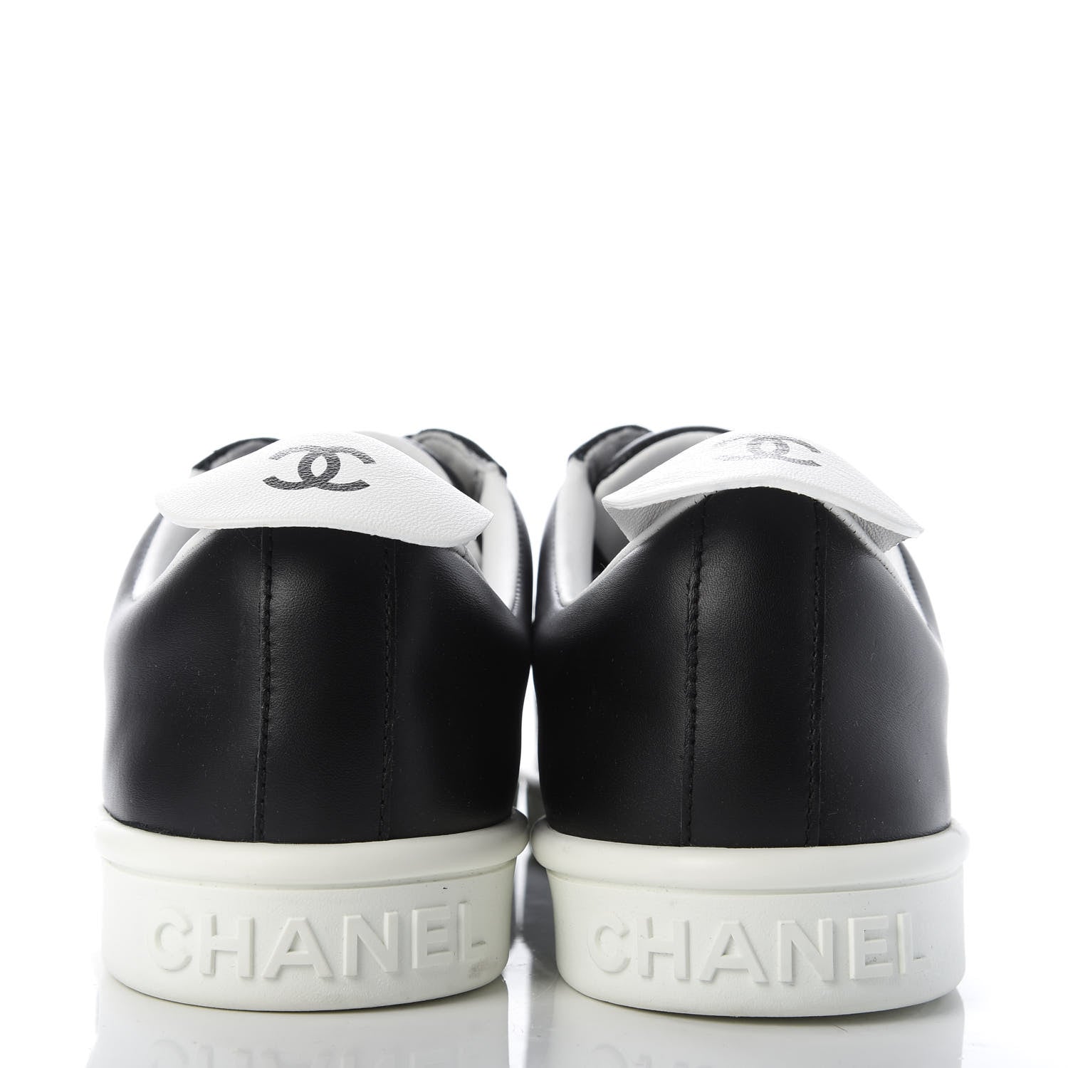 Chanel Calfskin CC Womens Sneakers 40.5 Black 6 of 10