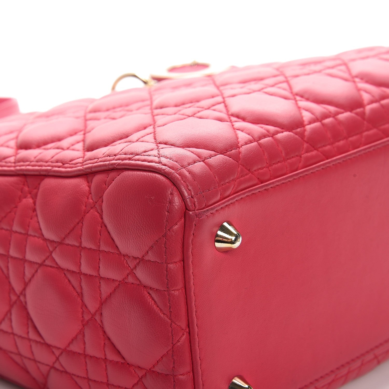 Christian Dior Lambskin Cannage Large Lady Dior Fuchsia 11 of 14
