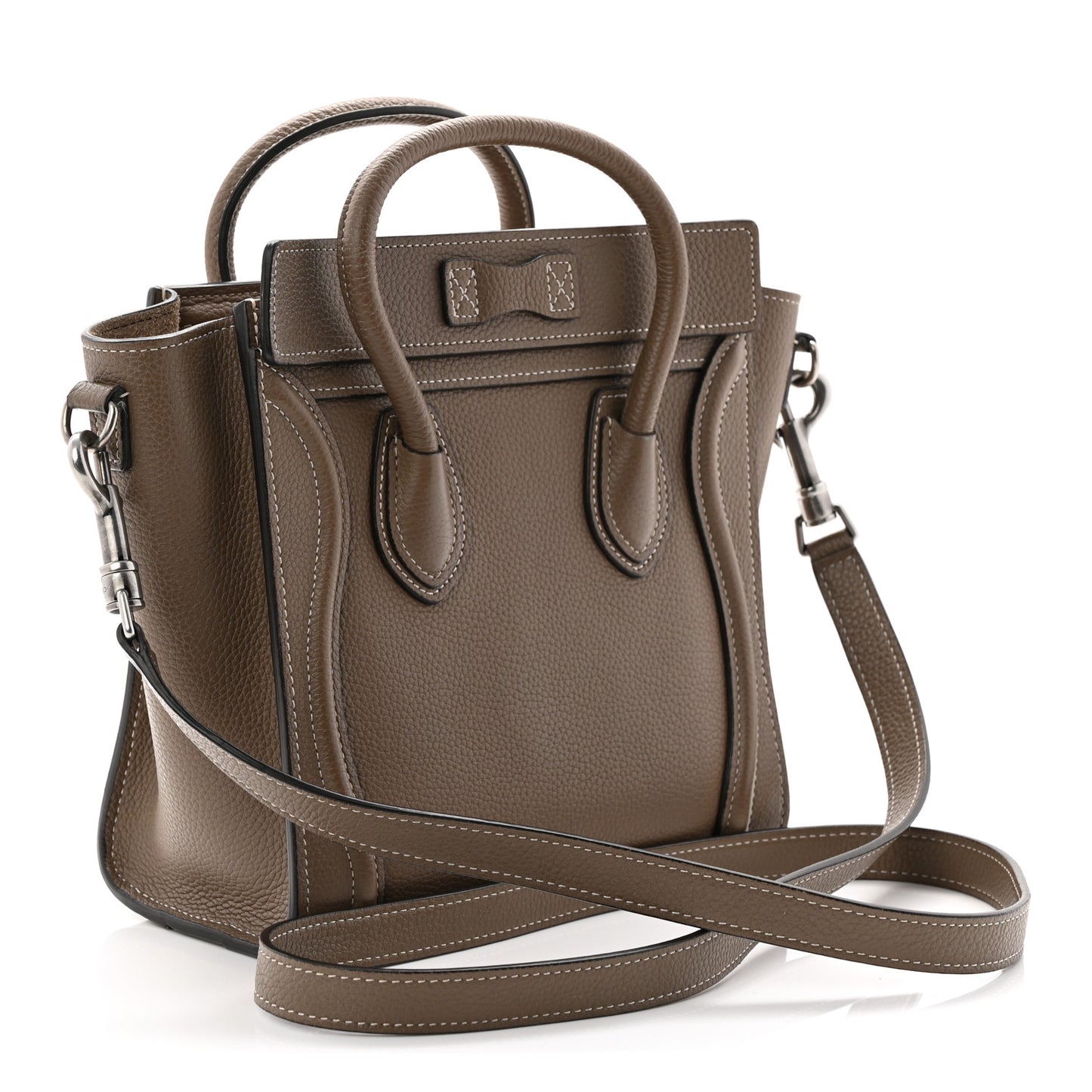 Drummed Calfskin Nano Luggage Souris