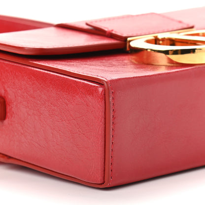 Christian Dior Crackled Lambskin 30 Montaigne Box Bag Red 7 of 10