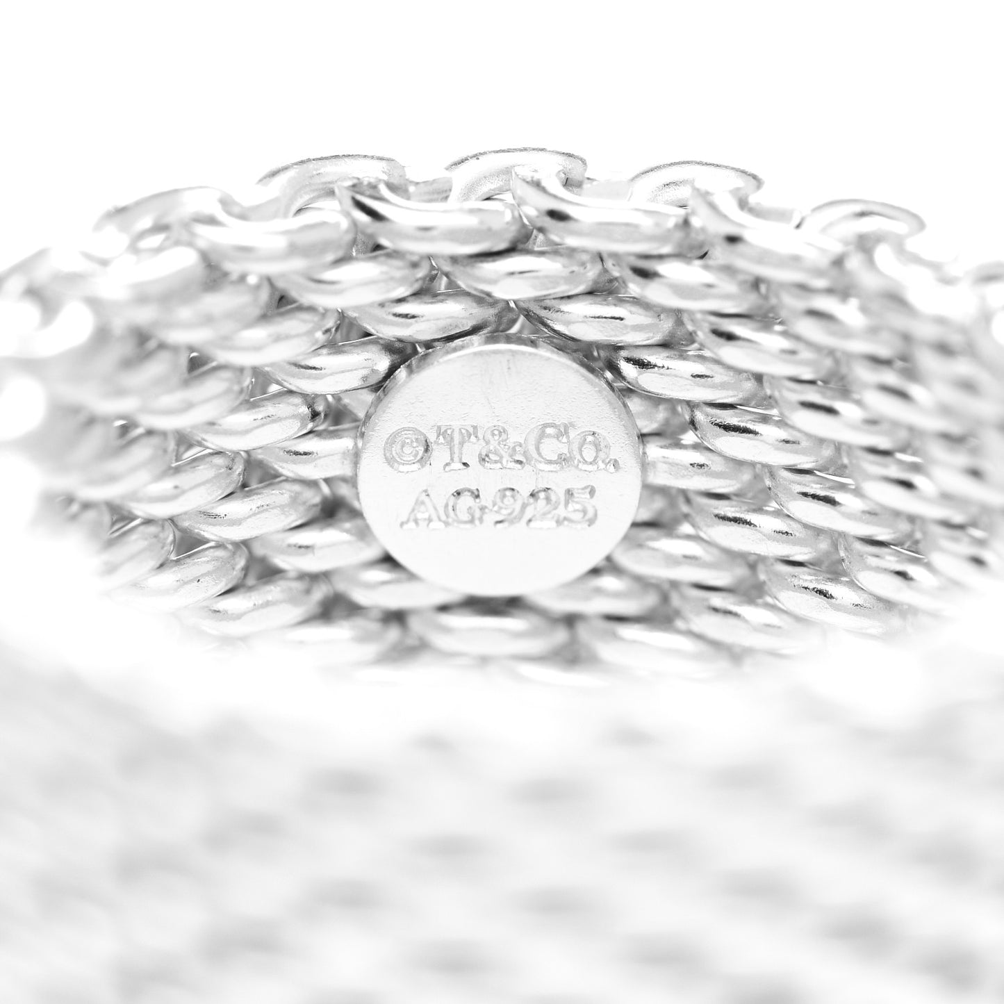 Sterling Silver Somerset Mesh Ring 53 6.5