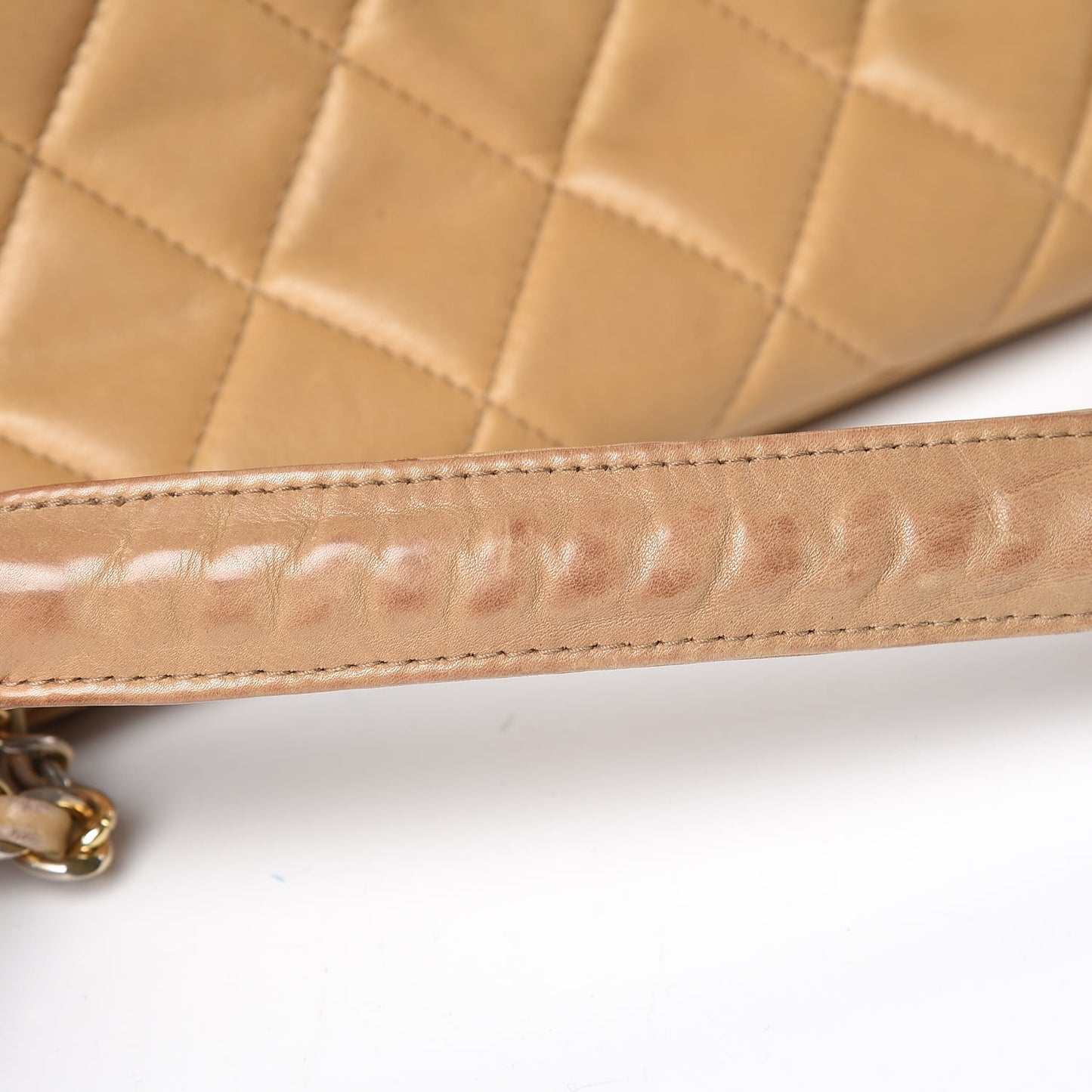 Lambskin Quilted Tote Beige