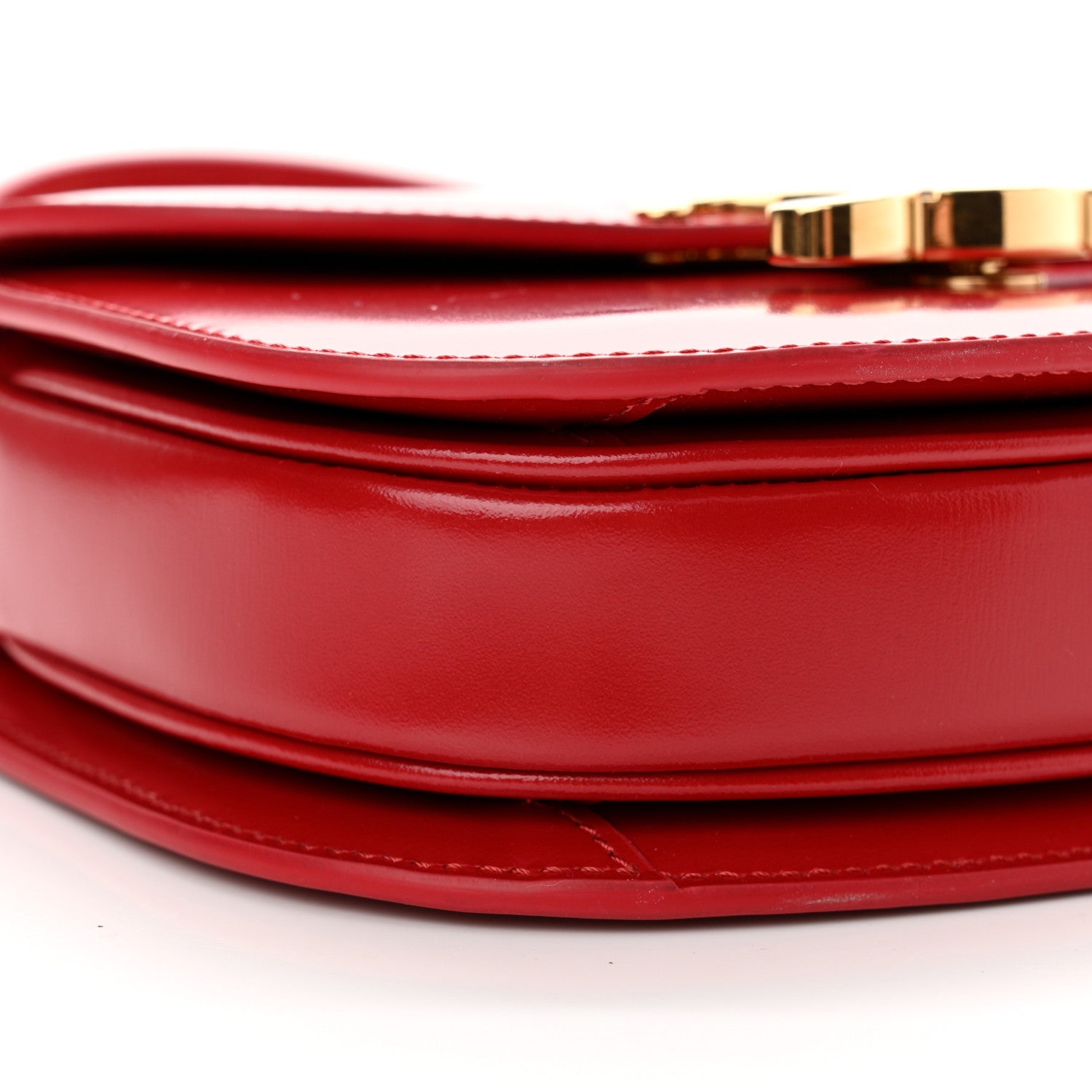 Celine Shiny Calfskin Triomphe Mini Besace Clea Red 9 of 15