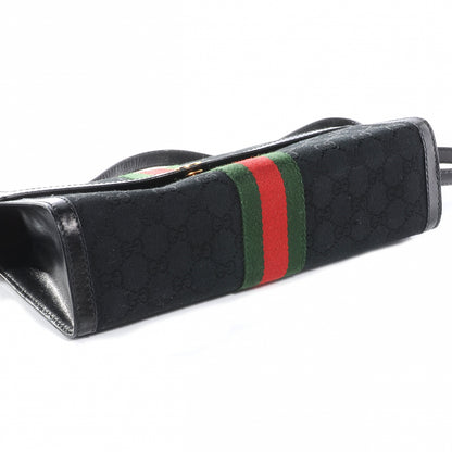 Gucci Monogram Web Shoulder Bag Black 5 of 8