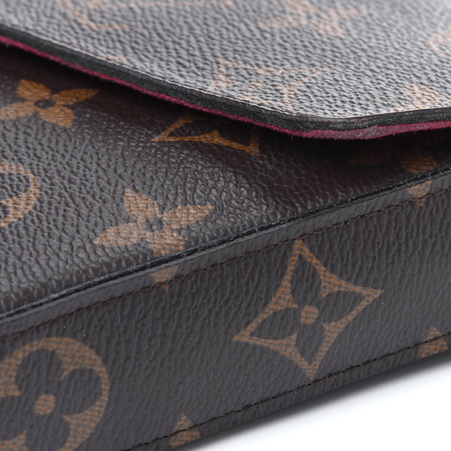 Louis Vuitton Monogram Pochette Felicie Chain Wallet Fuchsia 13 of 16