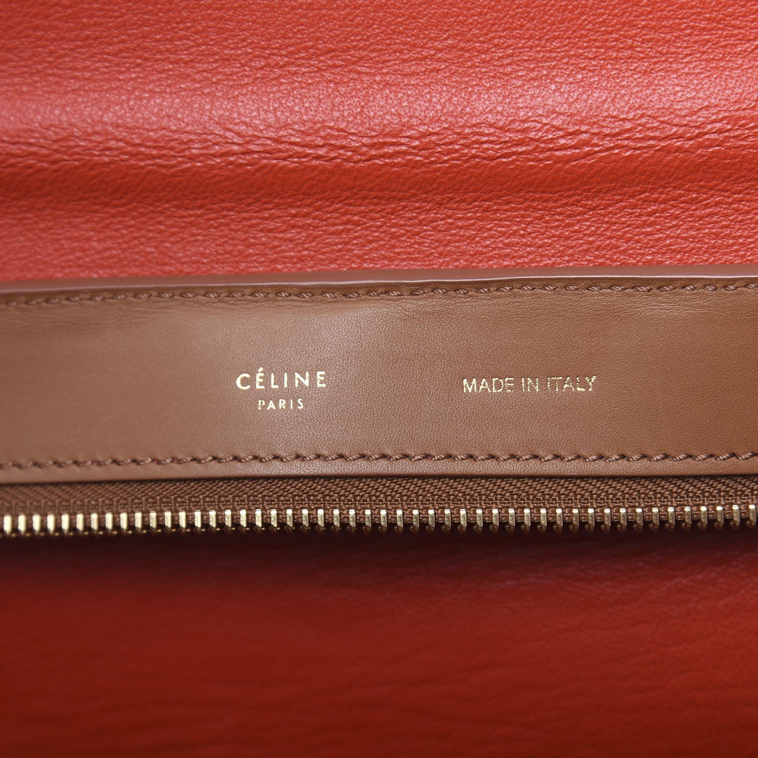 Celine Natural Calfskin Suede Medium Bi-Color Trapeze Beige 6 of 9