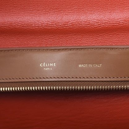 Celine Natural Calfskin Suede Medium Bi-Color Trapeze Beige 6 of 9