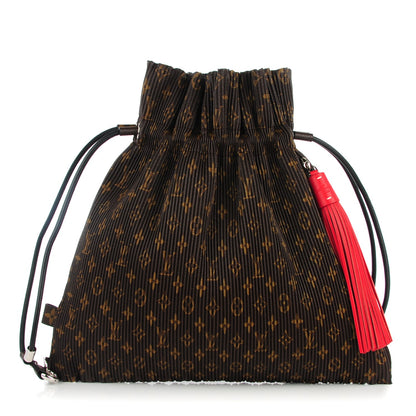 Louis Vuitton Monogram Canvas Pleated Explorer Bag MM 1 of 7