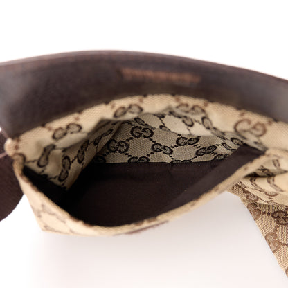 Gucci GG Monogram Web Double Pocket Belt Bag Dark Brown 6 of 14