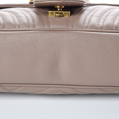 Gucci Calfskin Matelasse Medium GG Marmont Shoulder Bag Porcelain Rose 15 of 16