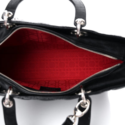 Christian Dior Lambskin Cannage Large Lady Dior Black 5 of 21