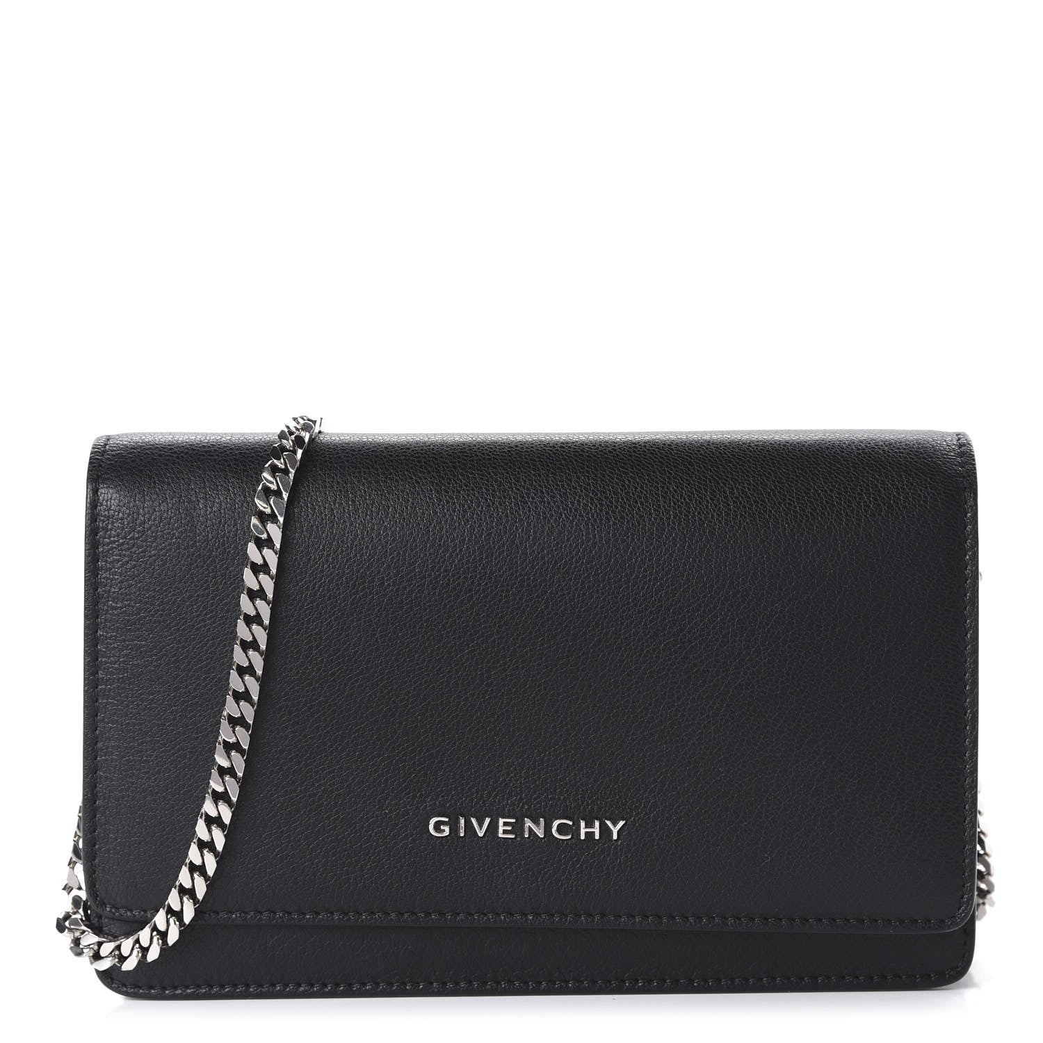 Givenchy Sugar Goatskin Pandora Chain Wallet Black 1 of 11