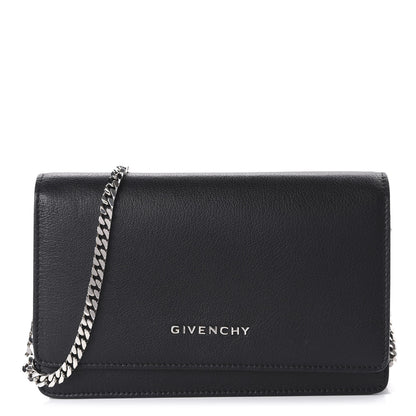 Givenchy Sugar Goatskin Pandora Chain Wallet Black 1 of 11