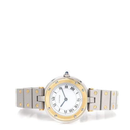 Cartier Stainless Steel 18K Yellow Gold 27mm Santos De Cartier Vendome Quartz Watch 3 of 6