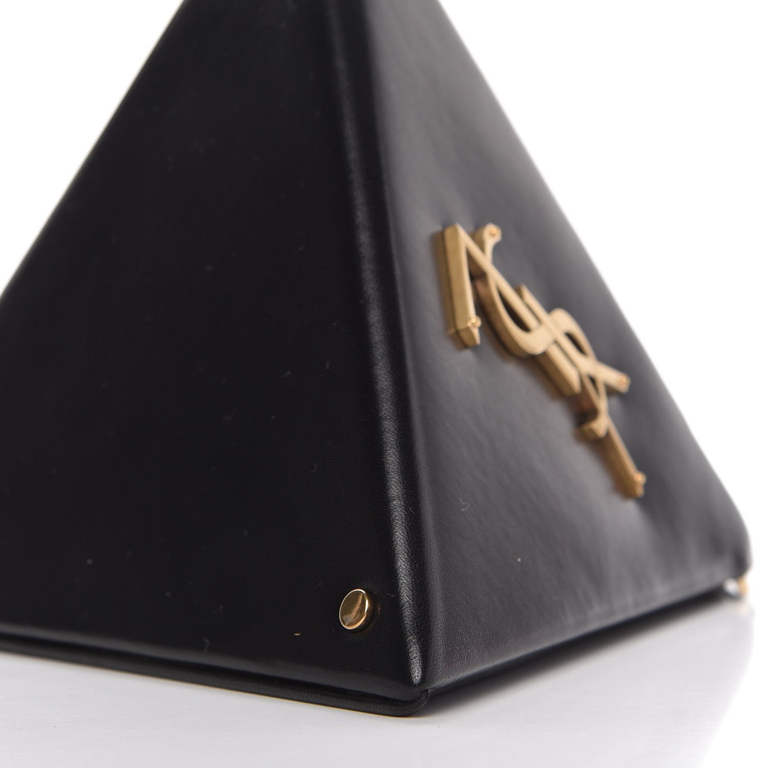 Saint Laurent Lambskin Pyramid Clutch Black 7 of 10