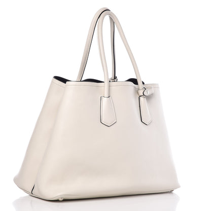 Prada City Calf Large Double Bag Talco 3 of 9