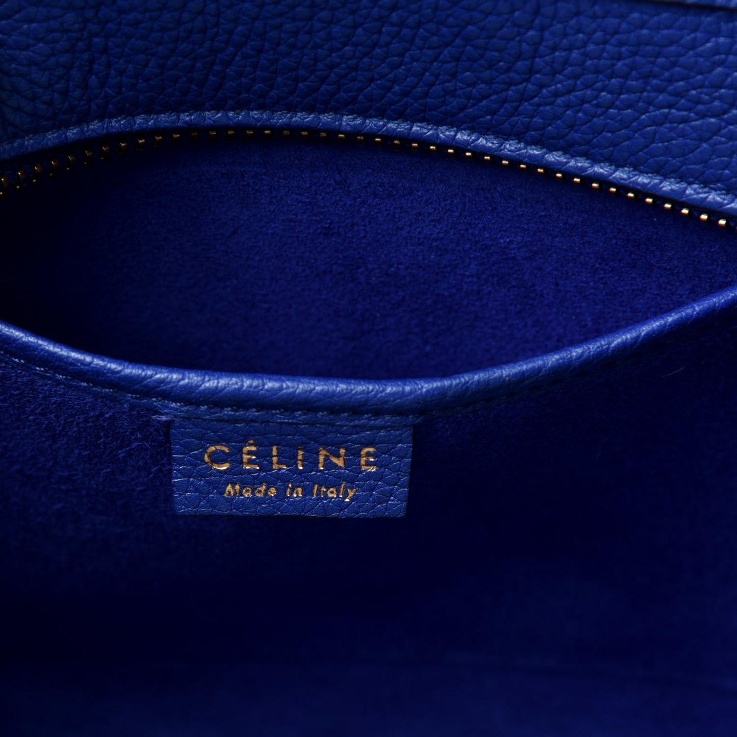 Drummed Calfskin Nano Luggage Indigo
