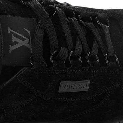 Louis Vuitton Suede Mens LV Trainer Sneakers 10 Black 6 of 11