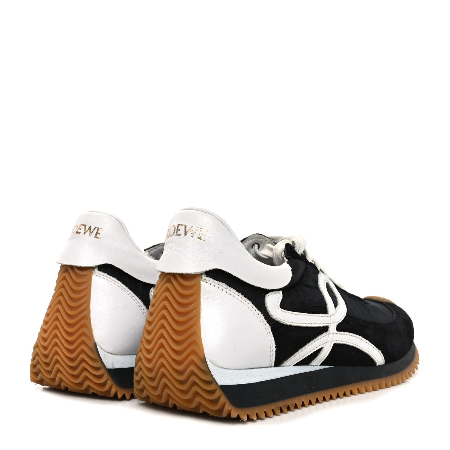 Loewe Nylon Suede Flow Runners Sneakers 38 Black 5 of 8