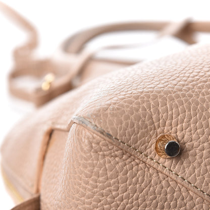Burberry London Grainy Calfskin Small Greenwood Bowling Bag Light Nude 19 of 24