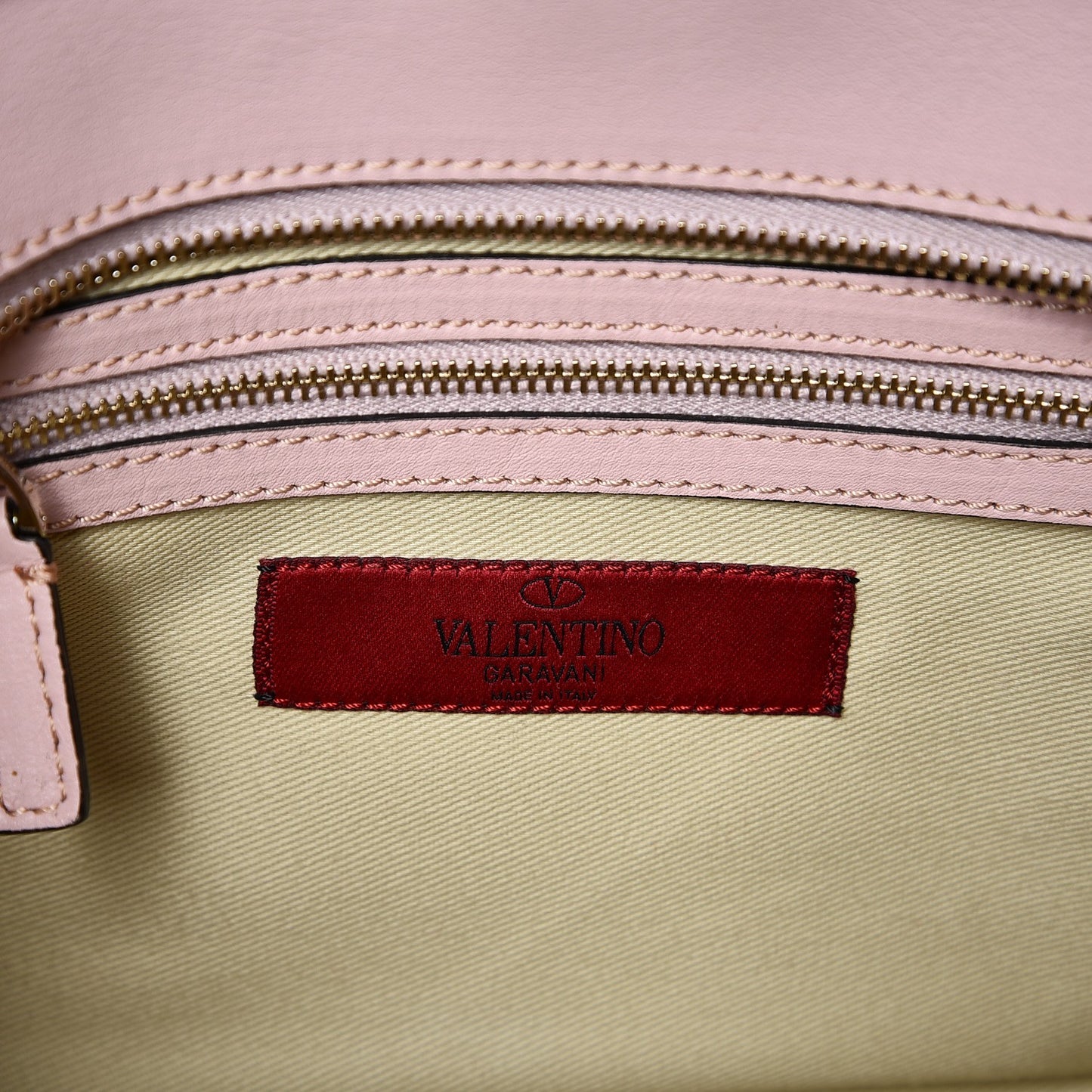 Vitello Small Rockstud Double Handle Tote Rose