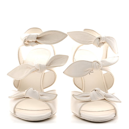 Chanel Lambskin Bow CC Sandal Pumps 38 White 3 of 9