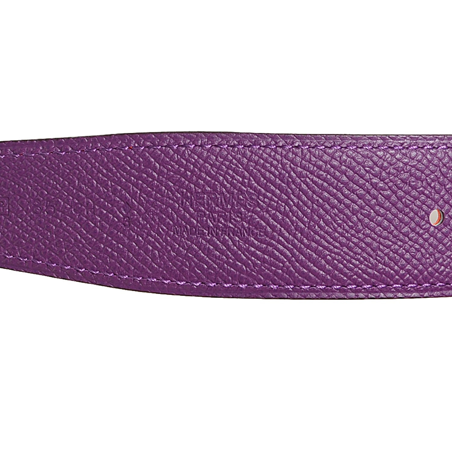 Hermes Epsom Swift 32mm H Belt 85 Anemone Capucine 3 of 8