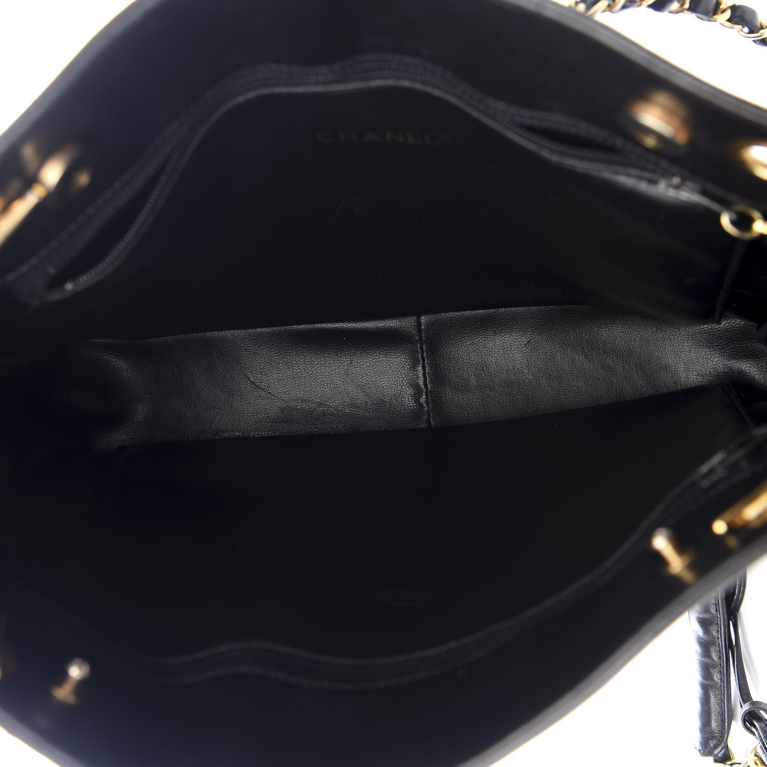 Chanel Lambskin Shopping Tote Black 4 of 9