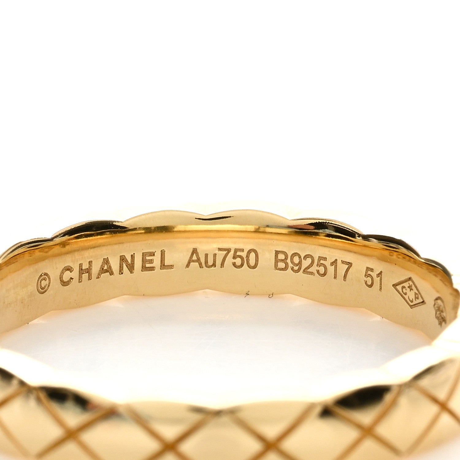 Chanel 18K Yellow Gold Mini Coco Crush Ring 51 5.75 4 of 5