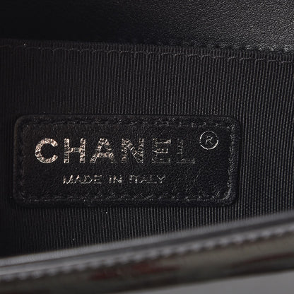 Chanel Patent Calfskin Quilted Small Boy Flap Plexiglass Black 6 of 8