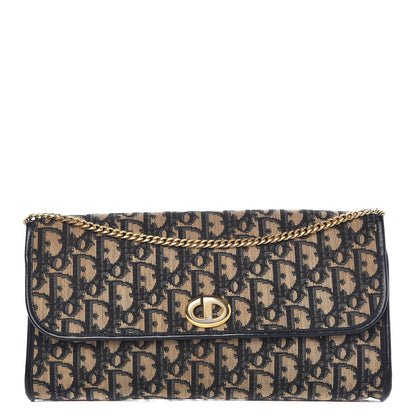 Christian Dior Monogram Convertible Clutch Navy Blue 1 of 10