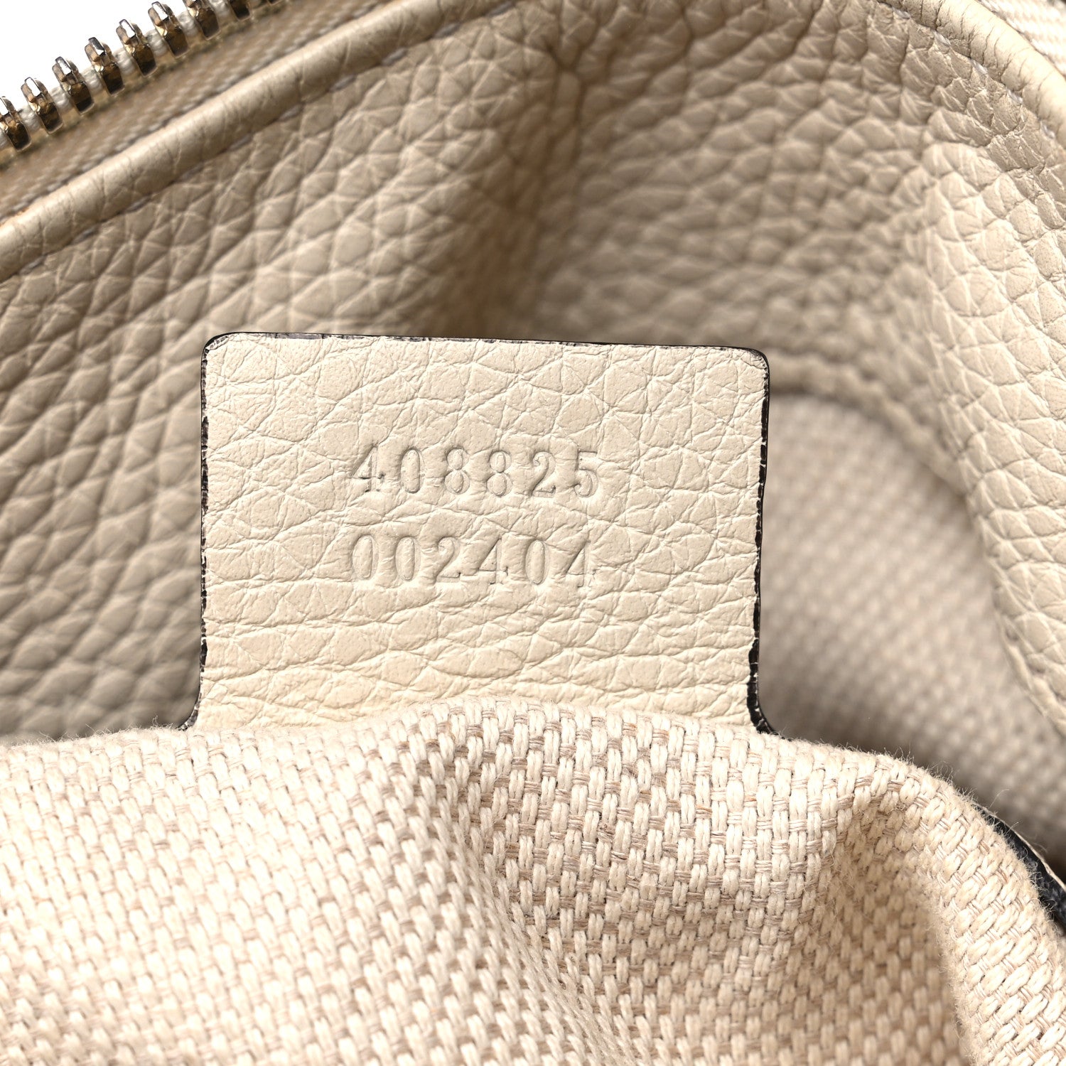 Gucci Pebbled Calfskin Large Soho Hobo Off White 7 of 22