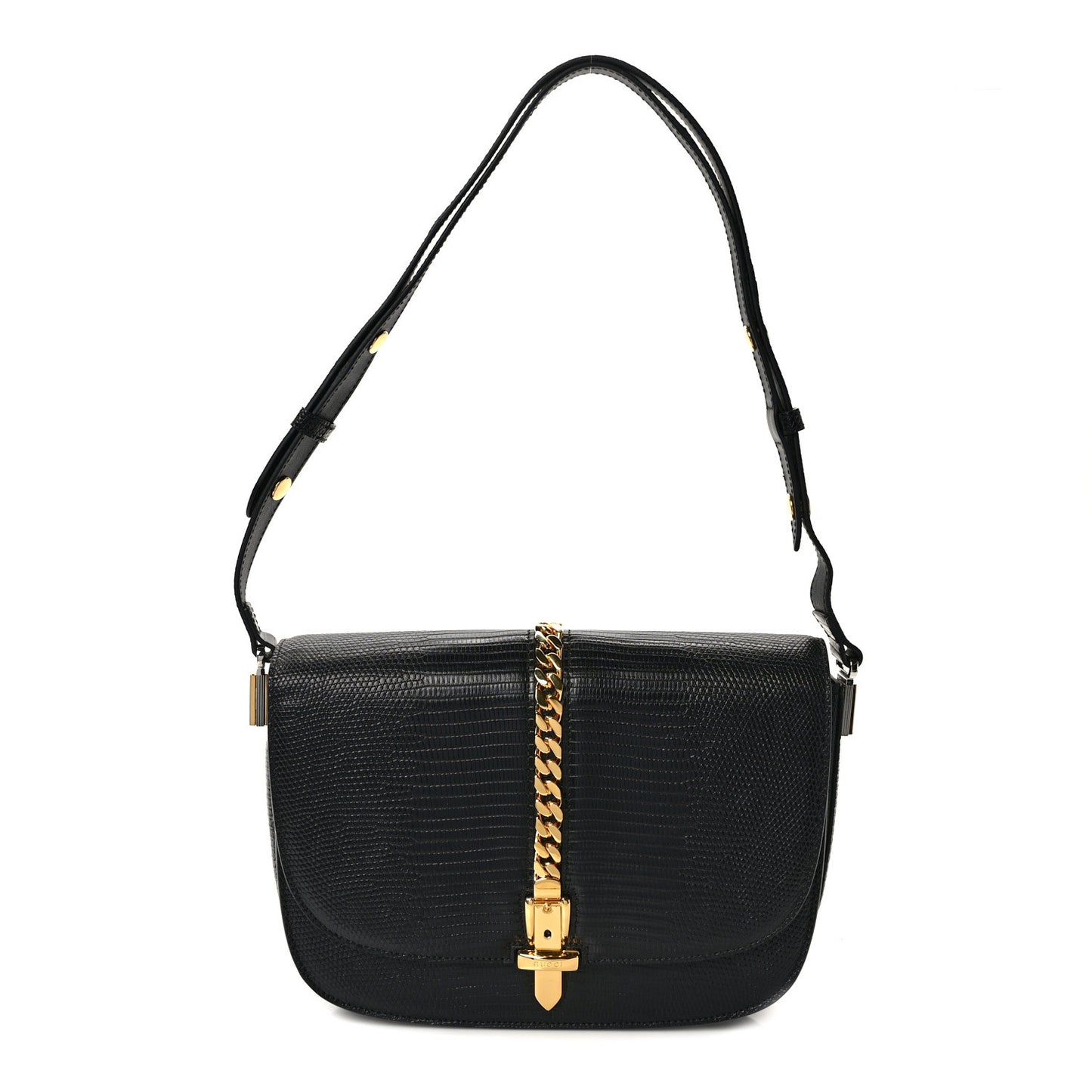 Azalea Calfskin Small Sylvie 1969 Flap Messenger Bag Black