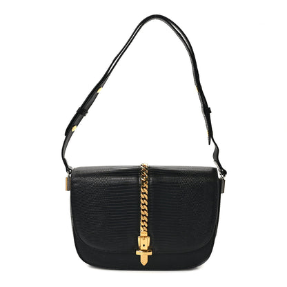 Gucci Azalea Calfskin Small Sylvie 1969 Flap Messenger Bag Black 1 of 13