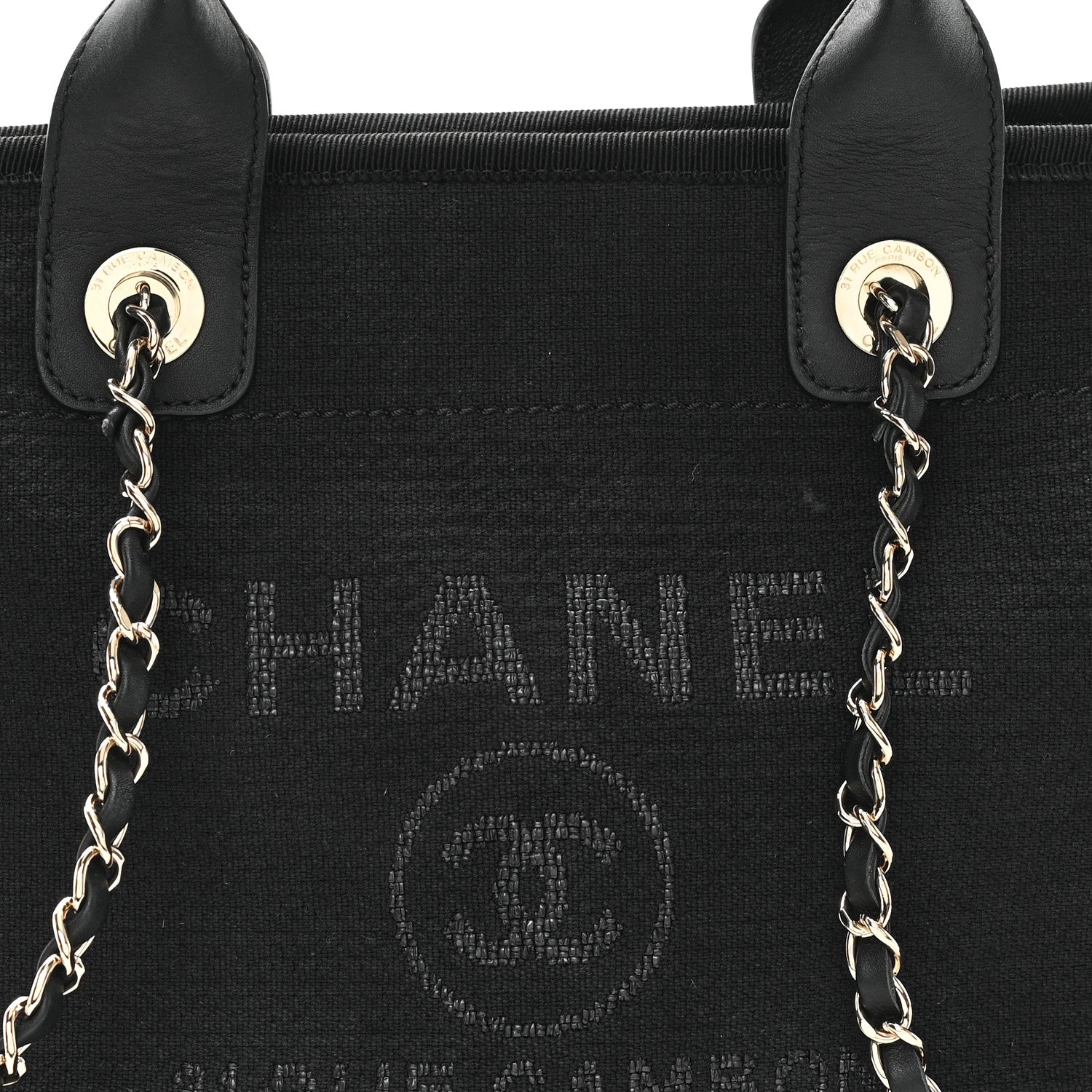Chanel Mixed Fibers Small Deauville Tote Black 9 of 12
