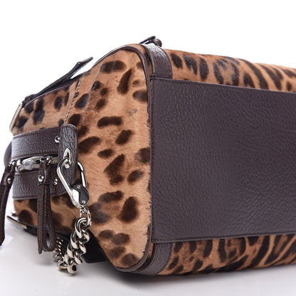 Dolce & Gabbana Calf Hair Leopard Print Miss Easy Way Satchel Naturale 8 of 9