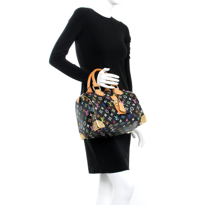Louis Vuitton Monogram Multicolor Speedy 30 Black 2 of 7