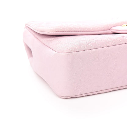 Chanel Wrinkled Lambskin Chevron Quilted Medium Flap Light Pink 8 of 11