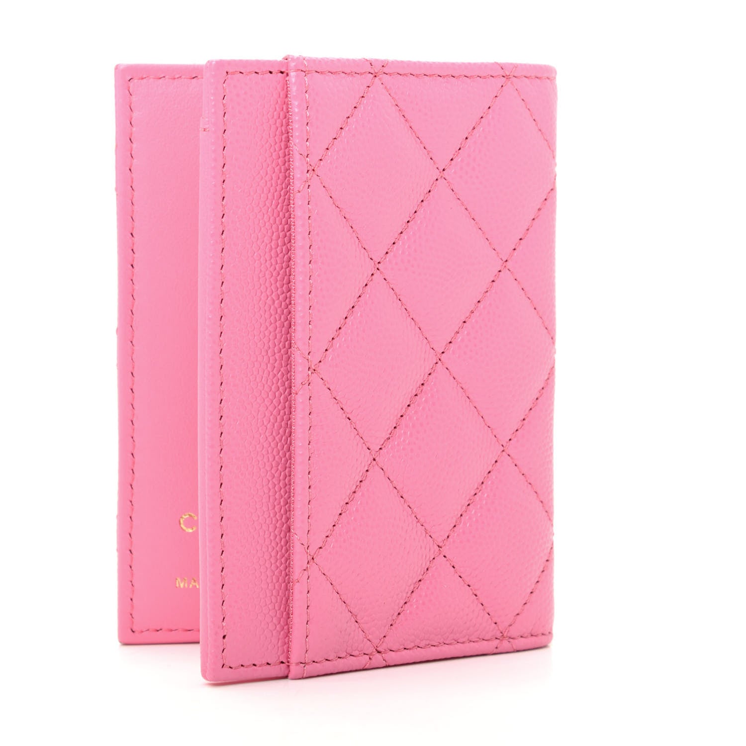 Chanel Caviar Quilted Card Holder Wallet Pink 3 of 8