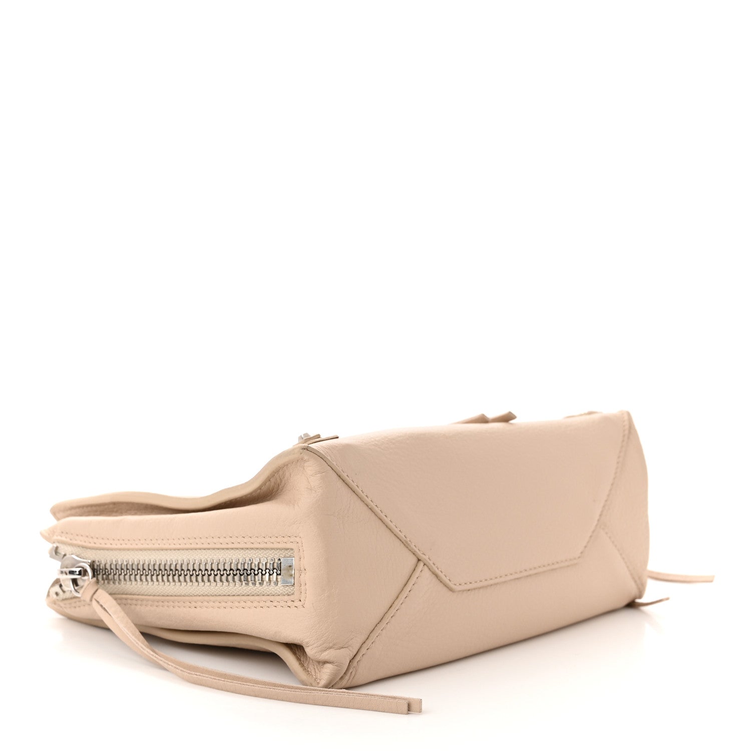 Balenciaga Calfskin Papier Mini A4 Zip Around Tote Light Beige 4 of 13