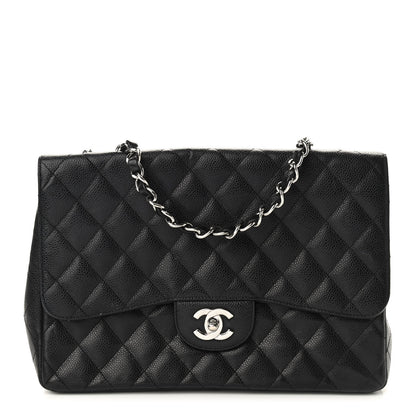 Chanel Caviar Quilted Jumbo Single Flap Black 1 of 16