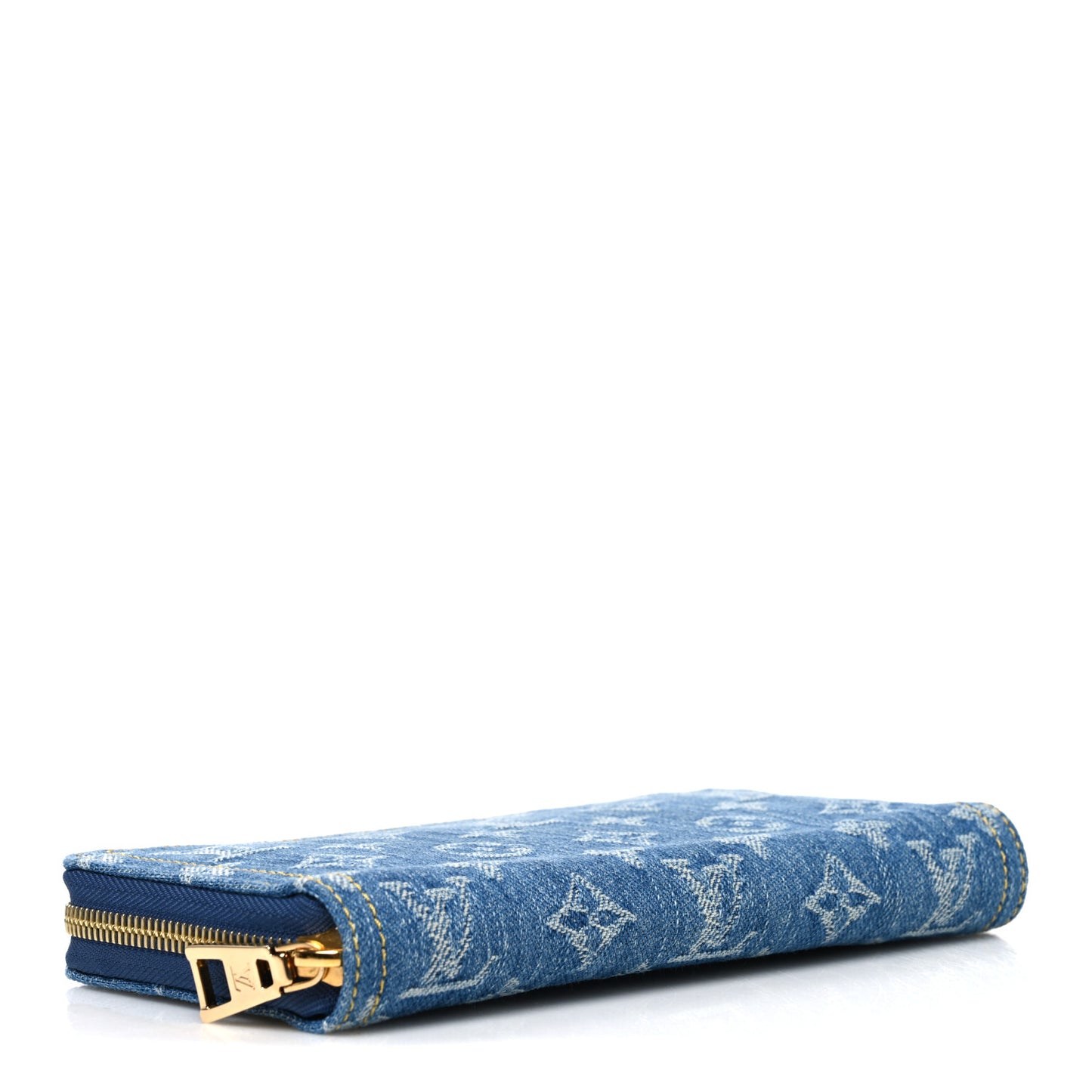 Monogram Denim Zippy Wallet NM Blue