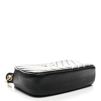 Chanel Lambskin Chevron Quilted Camera Case Black 4 of 11