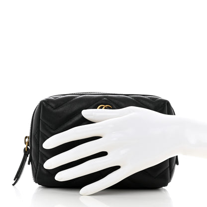 Gucci Calfskin Matelasse GG Marmont Cosmetic Case Black 2 of 7