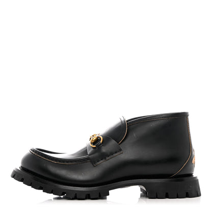 Gucci Cordovan Lux Mens Harald Horsebit Ankle Boots 10 Black 1 of 13