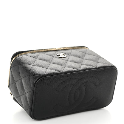 Chanel Caviar Quilted Small Vanity Case With Chain Black 4 of 12